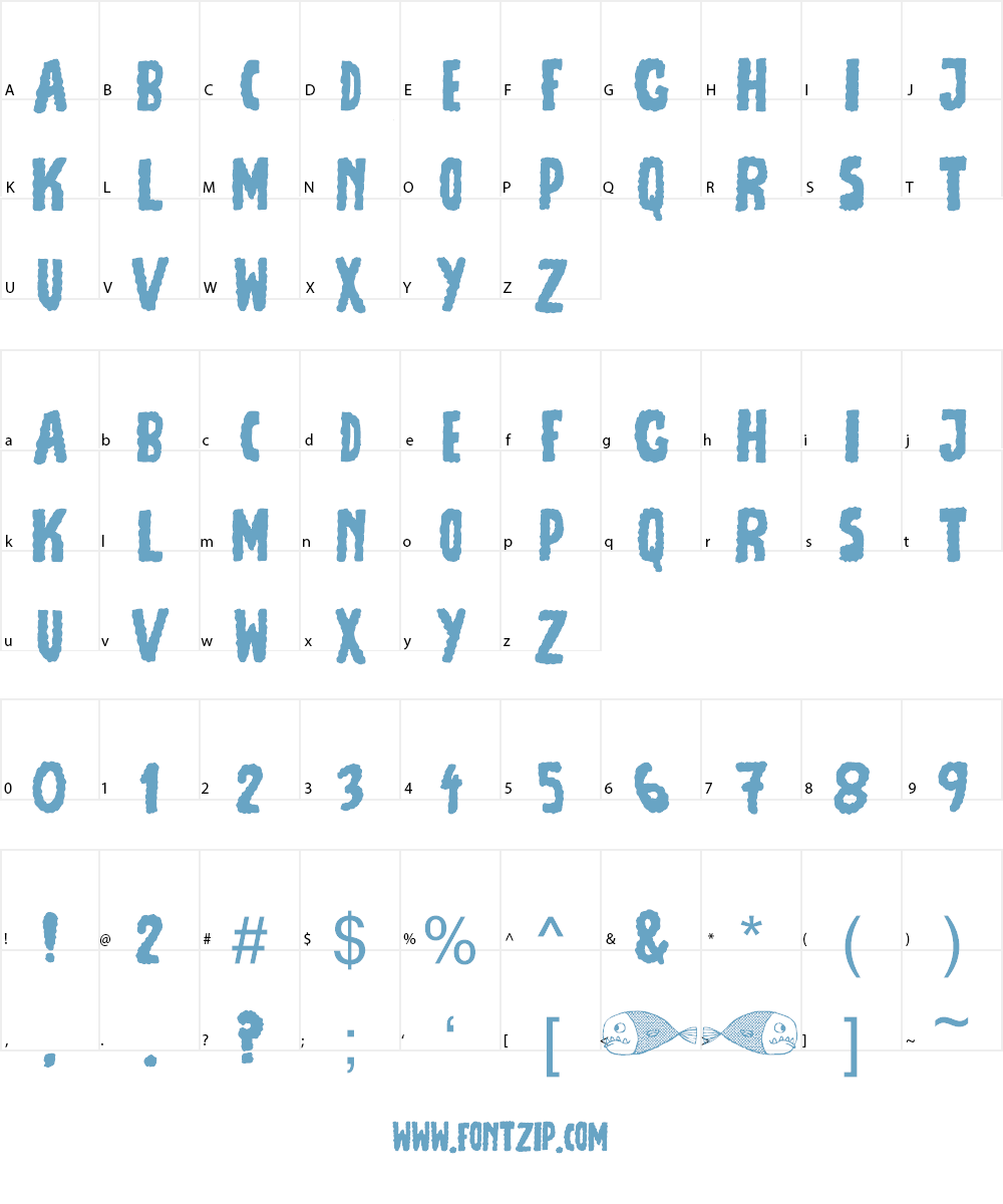 JMH Escamas Out Font Character